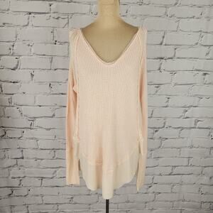 Free People We The Free Catalina Thermal peach Top size S light weight oversized